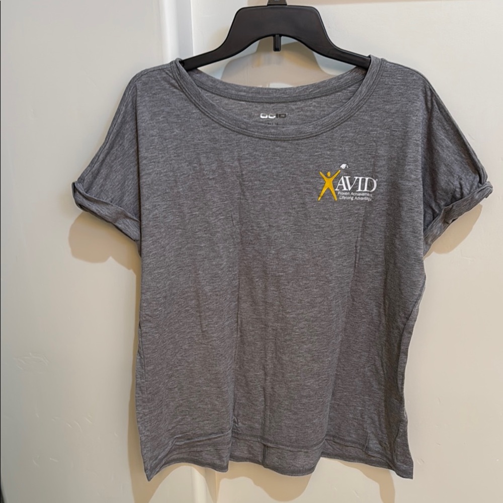OGIO Gray Women's Short Sleeve Tee AVID Teacher
